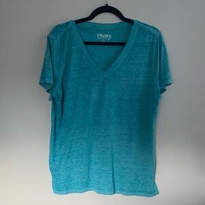 Mudd Teal Short Sleeve V-Neck Tee